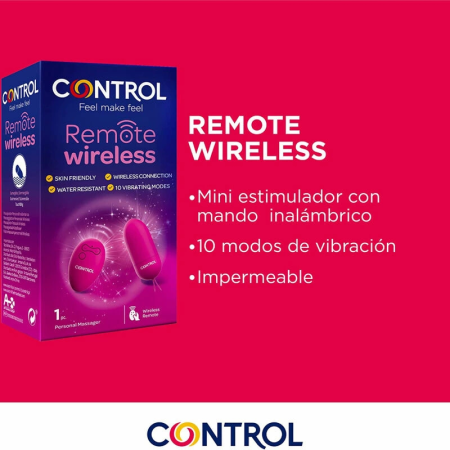 CONTROL Remote Wireless Personal Massager - 10 Modes, Compact Design