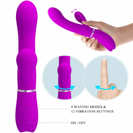 Pretty Love Clitoral Stimulator Vibrator Model 0602S Purple Silicone USB