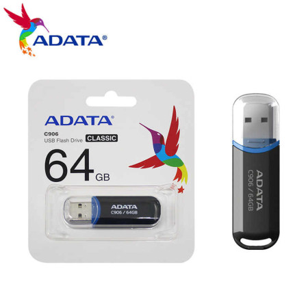 ADATA C906 USB atmintukas 64 GB Juodas