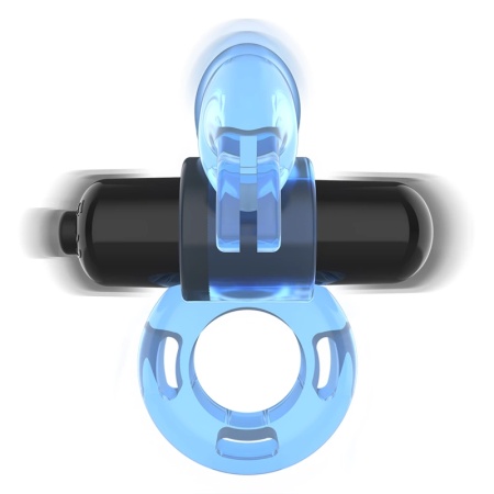 Intense Fry Blue Vibrating Silicone Ring - Waterproof, Flexible, Bodysafe