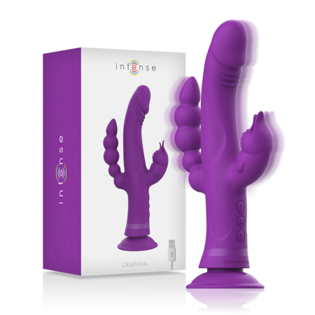 Intense Casanova Triple Motor Silicone System, Purple, 11cm, Waterproof