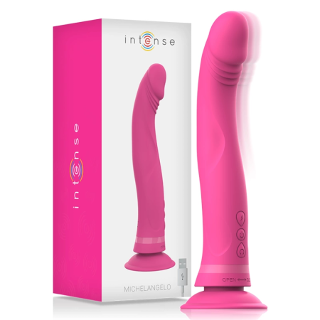 Intense Michelangelo Pink Silicone Vibrating Model with Suction Cup 11cm