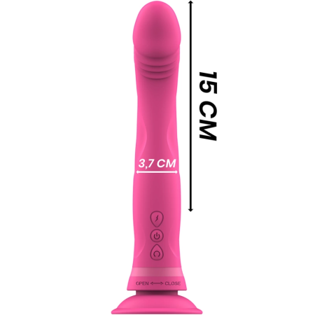 Intense Michelangelo Pink Silicone Vibrating Model with Suction Cup 11cm