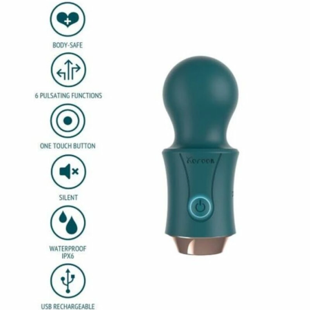 XOCOON Traveller Wand Green - Rechargeable Multi-Mode Massager