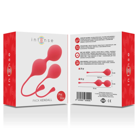 Intense Kendall Red Silicone Pelvic Floor Training Balls Set