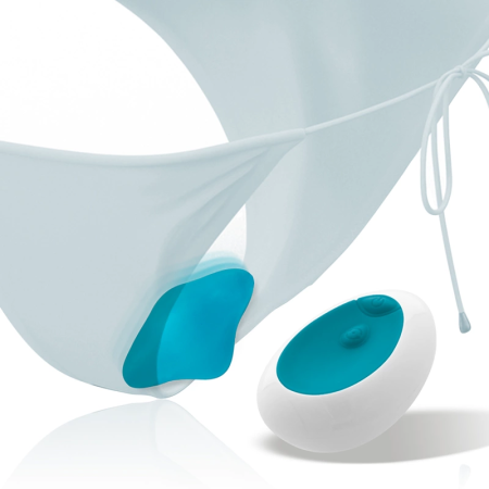 INTENSE Samantha Blue Panty - Remote-Controlled Silicone Wearable, IPX7