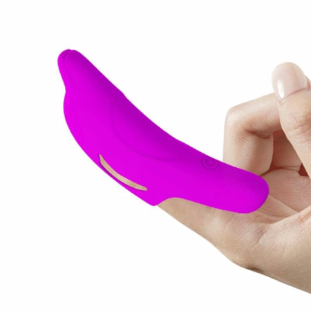 Pretty Love Delphini Finger Model - 10-Mode USB Silicone, Purple