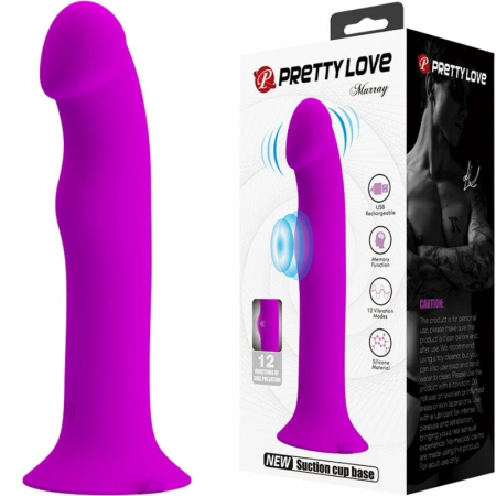Pretty Love Murray Rechargeable Vibrator with Pulse Wave System Purple