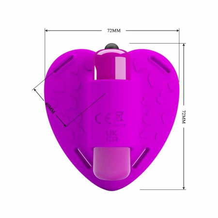 Pretty Love Heartbeat Intimate Massager 10-Mode Purple ABS Silicone