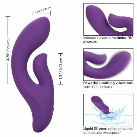CalExotics Stella Dual Pleaser Violet Liquid Silicone Dual-Motor Massager