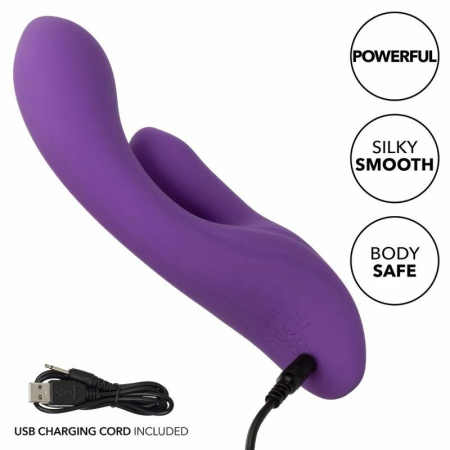 CalExotics Stella Dual Pleaser Violet Liquid Silicone Dual-Motor Massager