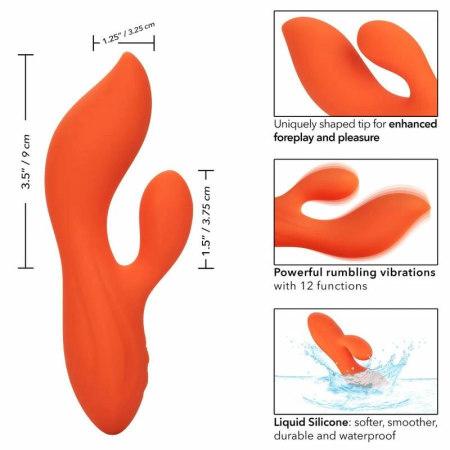 CalExotics Stella Dual Teaser Orange - Dual Motor Silicone Intimate Device