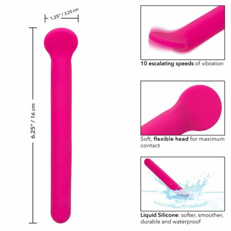 CalExotics Bliss Clitoriffic Pink - Liquid Silicone Compact Vibrating Massager