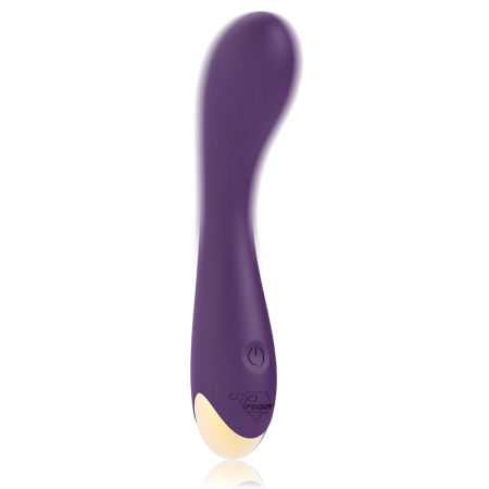 Treasure Hansel Curved Silicone Vibrator - WatchMe Compatible, 17.5cm, Purple