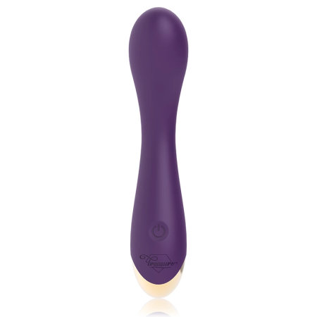 Treasure Hansel Curved Silicone Vibrator - WatchMe Compatible, 17.5cm, Purple