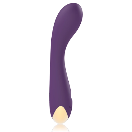 Treasure Hansel Curved Silicone Vibrator - WatchMe Compatible, 17.5cm, Purple