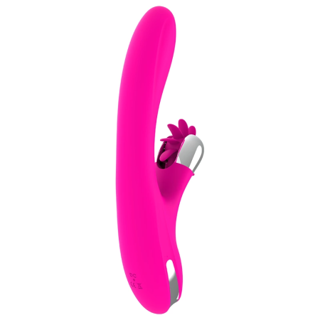 Diversia Bunny Waves 24 cm - Silicone Dual-Action Intimate Device USB Pink