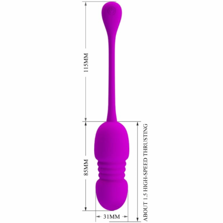 Pretty Love Callieri Wireless Vibrating Egg with 12 Modes, Purple
