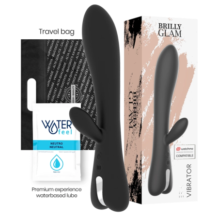 Brilly Glam Erik Dual Motor Silicone Vibrator Black USB, Remote Ready
