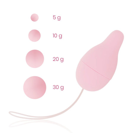 OHMAMA Pelvic Floor Trainer Kegel System - Adjustable Weighted Set, Pink