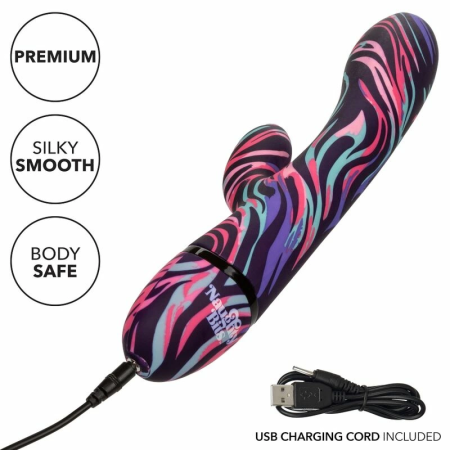 CalExotics Menage a Moi Dual Wand - Waterproof 10-Mode USB Massager 21cm