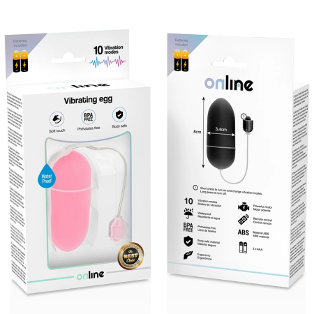 ONLINE Spirit Egg Pink - Waterproof Remote Vibrating System, Compact Size