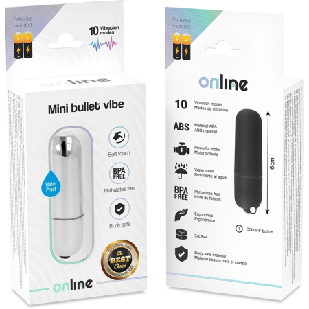 ONLINE Mini Bullet Vibe Silver - Compact Multi-Mode Vibrating Device