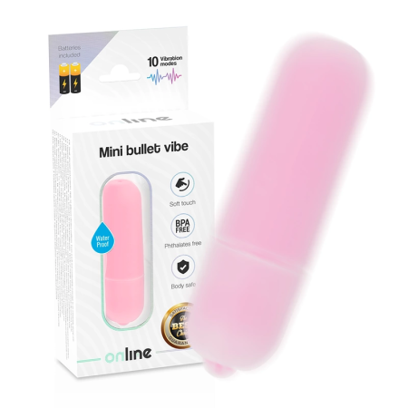 ONLINE Mini Bullet Vibe Pink - Compact Multi-Mode Vibrating Device