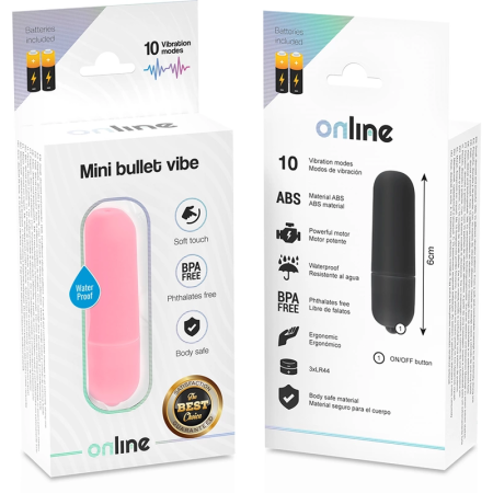 ONLINE Mini Bullet Vibe Pink - Compact Multi-Mode Vibrating Device