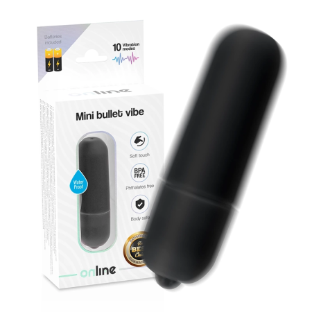 ONLINE Mini Bullet Vibe Black - Compact Waterproof Vibrating Device