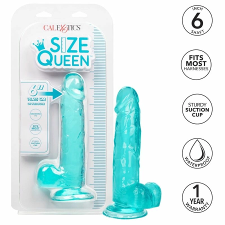 CalExotics Size Queen Model Blue 15.3 cm Flexible Intimate System