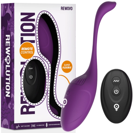 Rewolution REWOVO Remote Control Silicone Egg Vibrator, Waterproof, Pink