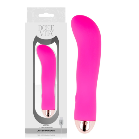 Dolce Vita Pink Two Rechargeable 7-Mode Silicone Intimate Device