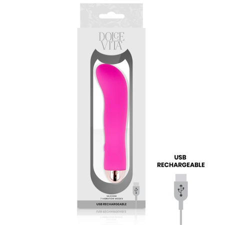 Dolce Vita Pink Two Rechargeable 7-Mode Silicone Intimate Device