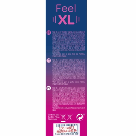 CONTROL Feel XL Vibrating Bullet - Large Size, 5 Modes, Waterproof, Purple