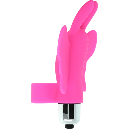 OHMAMA Butterfly Finger Vibrating Device, ABS Silicone, 10x7.3cm, Pink