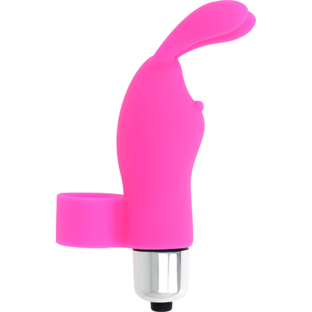 OHMAMA Finger Vibe Rabbit - Silicone, Waterproof, 9.8 cm, Pink