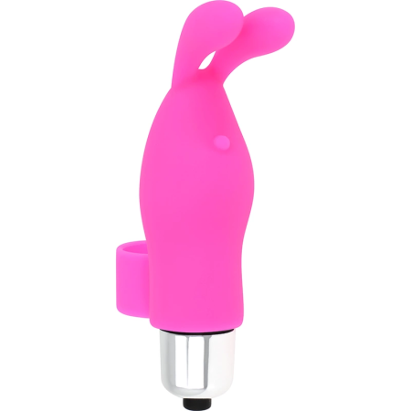 OHMAMA Finger Vibe Rabbit - Silicone, Waterproof, 9.8 cm, Pink