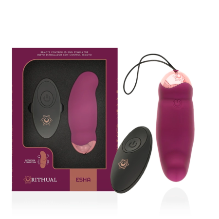 Rithual ESHA Egg Remote System - Rotating & Vibrating, Silicone, USB, Pink