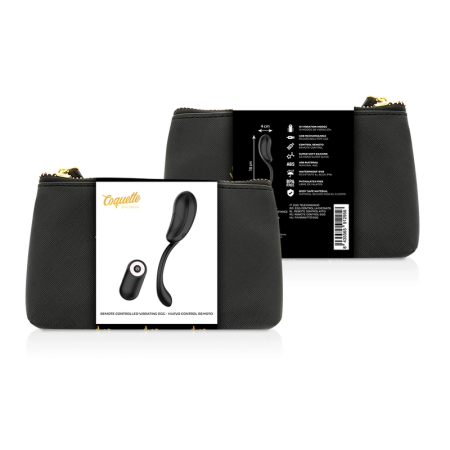 Coquette Chic Desire Black/Gold Wireless Vibrating Egg, USB Rechargeable