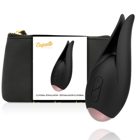 Coquette Chic Desire Black/Gold Flower - Intimate Vibration Device, 10 Modes
