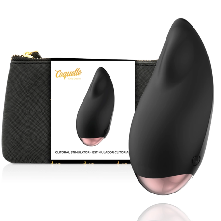 Coquette Chic Desire Black/Gold Drop Intimate Sonic Stimulator, 10 Modes