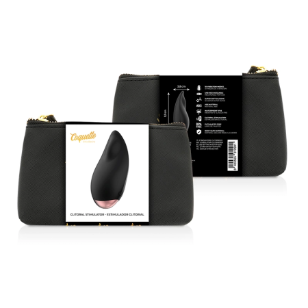 Coquette Chic Desire Black/Gold Drop Intimate Sonic Stimulator, 10 Modes