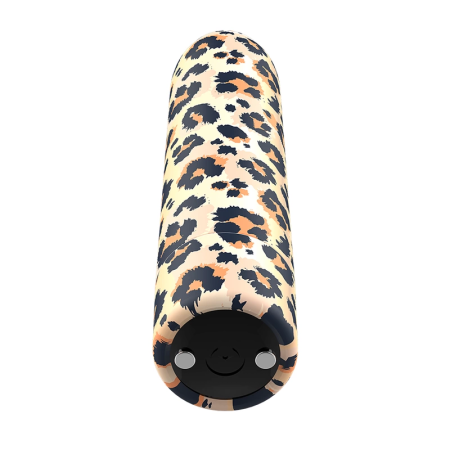 Custom Bullets Leopard Magnetic Mini Massager 10 Modes, USB Rechargeable