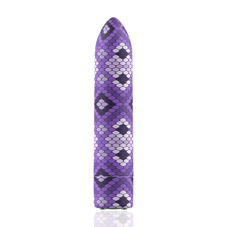 Custom Bullets Snake Magnetic Rechargeable Mini Massager Purple 6.25cm