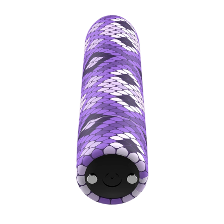 Custom Bullets Snake Magnetic Rechargeable Mini Massager Purple 6.25cm