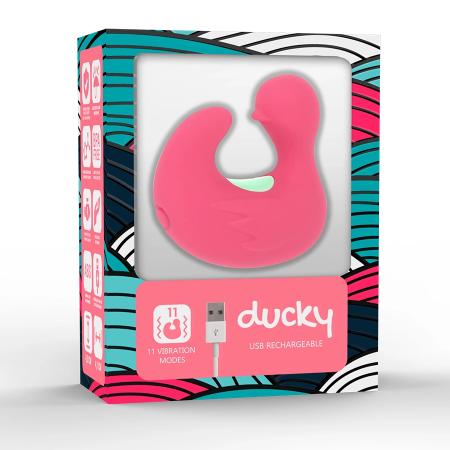 Happy Loky DuckyMania Rechargeable Silicone Finger Massager, Compact