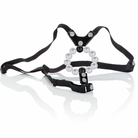 CalExotics Lovers Thong Adjustable Intimate Pearl System Black