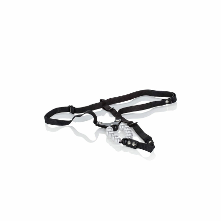 CalExotics Lovers Thong Adjustable Intimate Pearl System Black