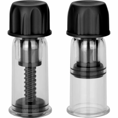 CalExotics Colt Suction Cups for Nipple Stimulation, Black, Adjustable System